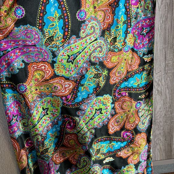 Vintage Zum Zum Dress Maxi Gown Sx 1/2 Paisley Fairy Princess 90s Y2K Glam Prom - Picture 7 of 8